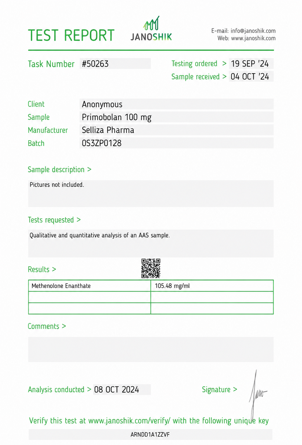 Primobolan Selliza Pharma Methenolone Enanthate1
